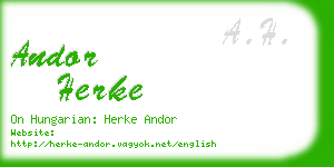 andor herke business card